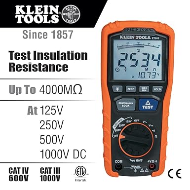 Klein Tools ET600 Megohmmeter Insulation Tester
