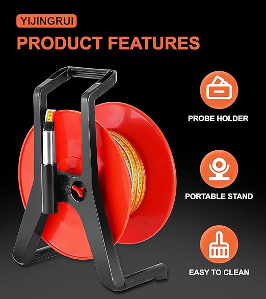 YJINGRUI Water Level Meter with Fixed Probe and Steel Tape